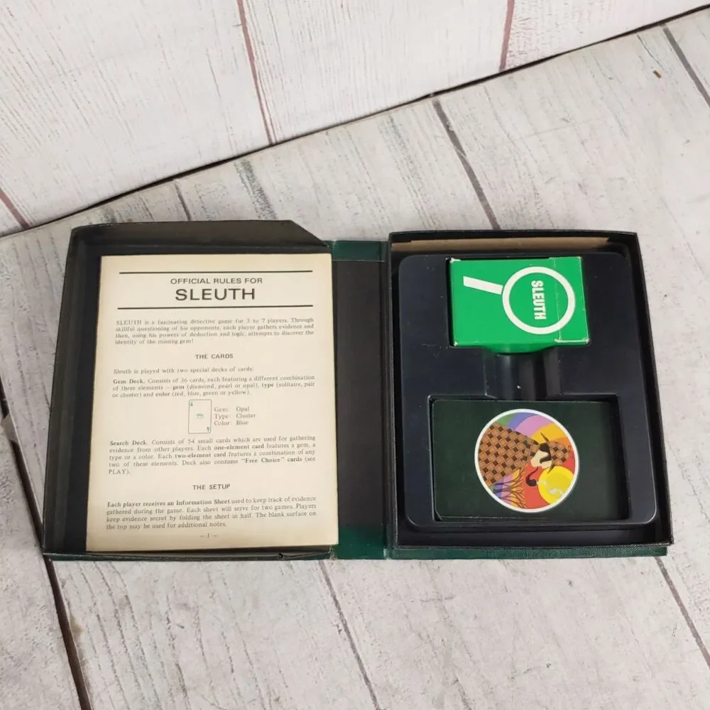 MISSING CARDS - Vintage 1971 SLEUTH Mystery of the Missing Gems - 3M Game